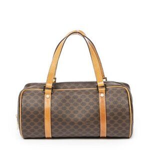 Celine Small Bow Sling Bag Brown Macadam Canvas